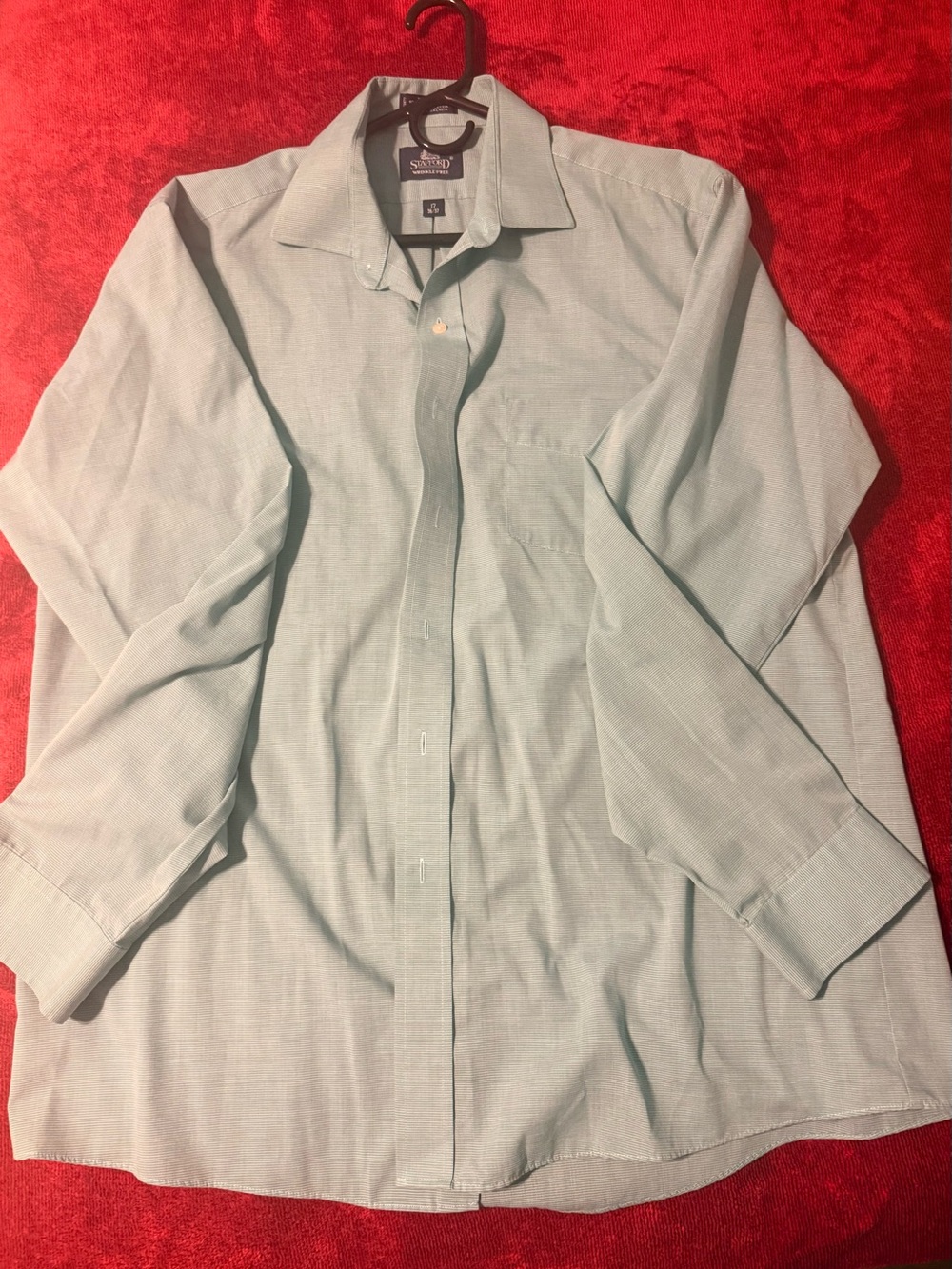 Savane Men's Mint Green Long-Sleeve Dress Shirt